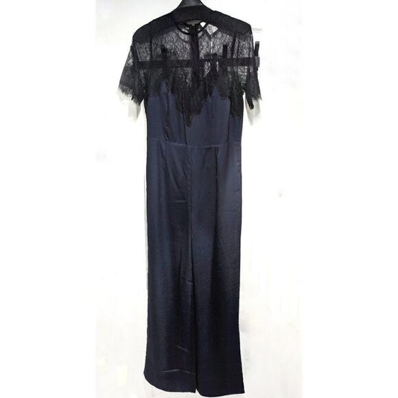 Nwt Foxiedox | Nixie Lace Wide Leg Illusion Neck Jumpsuit - Picture 5 of 15
